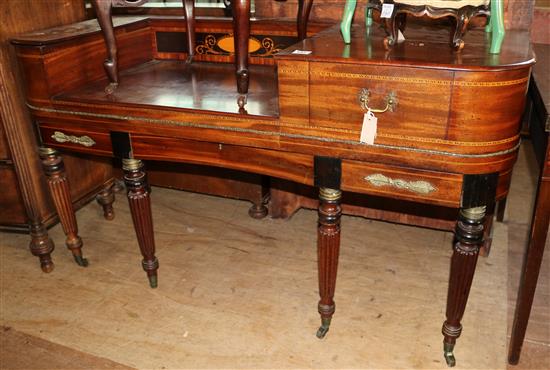 Regency mahogany square piano/sideboard(-)